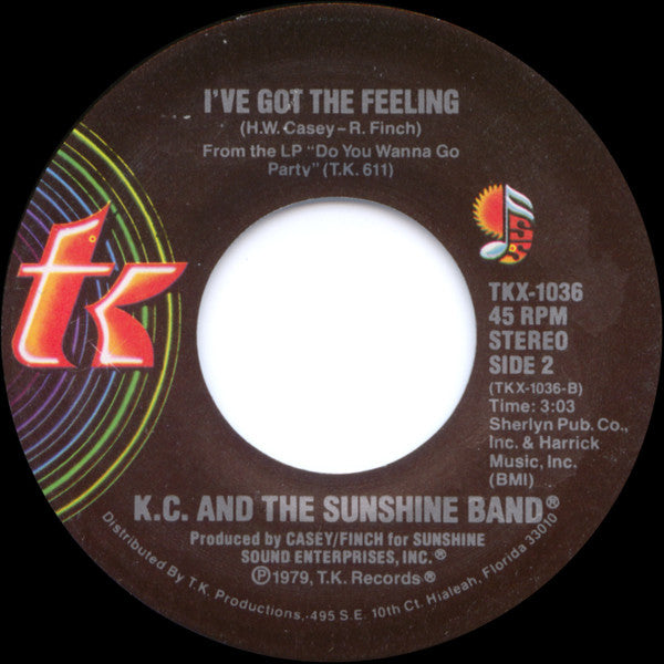 KC & The Sunshine Band : Let's Go Rock And Roll (7", Single)