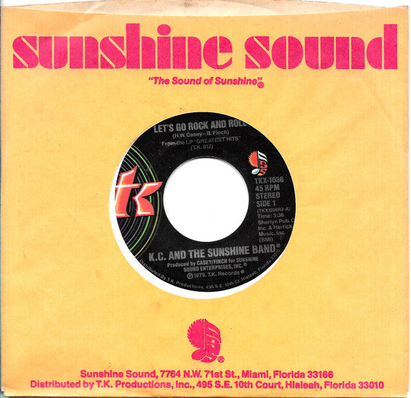 KC & The Sunshine Band : Let's Go Rock And Roll (7", Single)