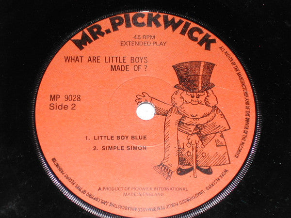 Unknown Artist : What Are Little Boys Made Of? (7", EP)