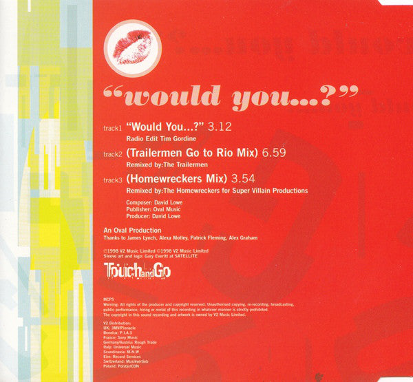 Touch And Go : Would You...? (CD, Maxi)