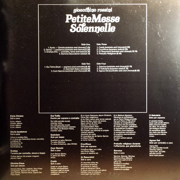 Gioacchino Rossini, Mirella Freni, Lucia Valentini Terrani, Luciano Pavarotti, Ruggero Raimondi, Romano Gandolfi, Coro Del Teatro Alla Scala : Petite Messe Solennelle (2xLP)