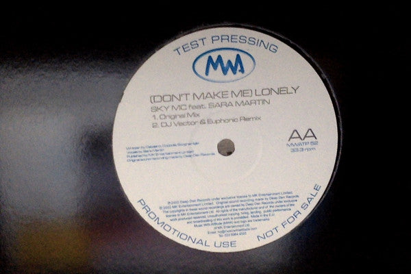 Sky MC Feat. Sara Martin (2) : Don't Make Me Lonely (12", TP)