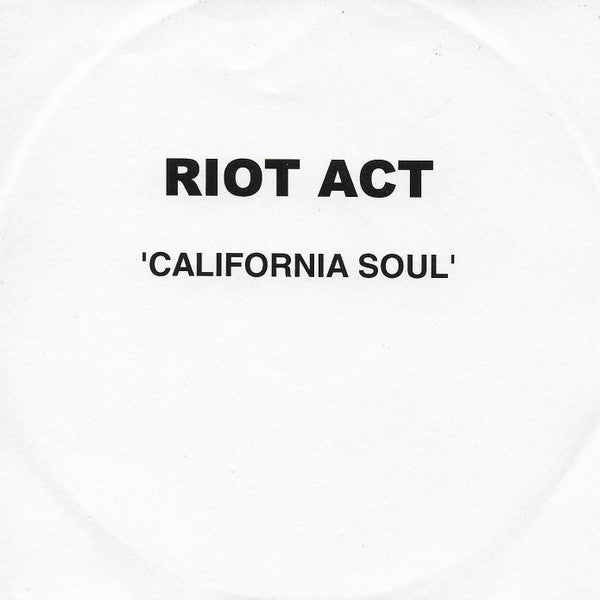 Riot Act : California Soul (CDr, Single, Promo)