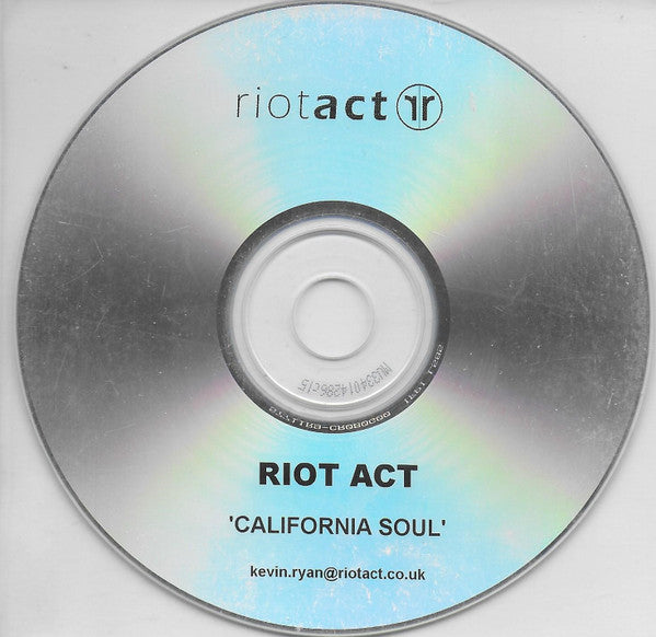 Riot Act : California Soul (CDr, Single, Promo)