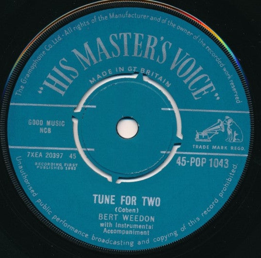 Bert Weedon : Tune For Two / Some Other Love (7")