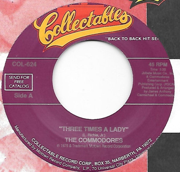 Commodores : Three Times A Lady (7", RE)