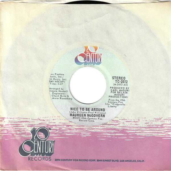 Maureen McGovern : Nice To Be Around (7", San)