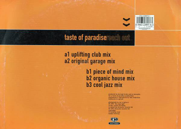 Taste Of Paradise : Reach Out (12")