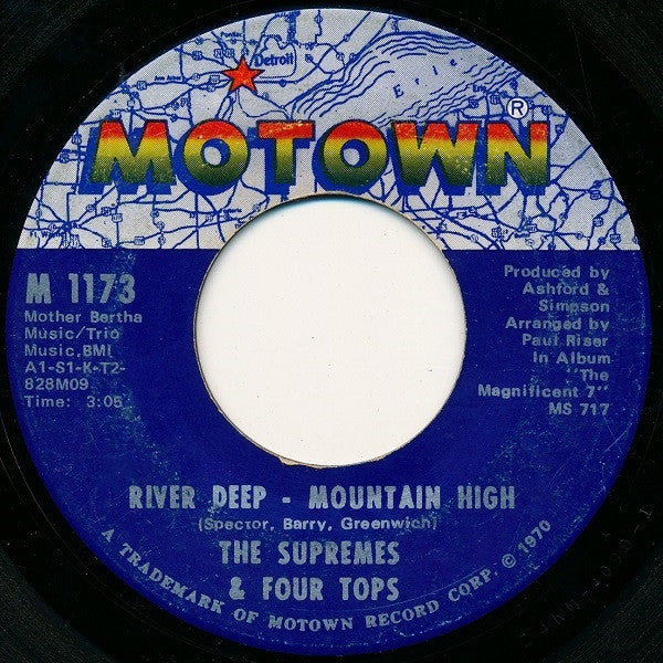 The Supremes & Four Tops : River Deep - Mountain High (7", Single)
