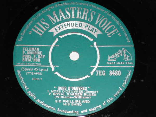 Sid Phillips Band : Hors D'oeuvres (7", EP)