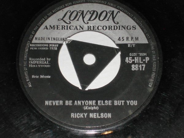 Ricky Nelson (2) : It's Late (7", RP)