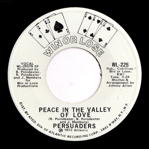 The Persuaders : Peace In The Valley Of Love (7", Promo)