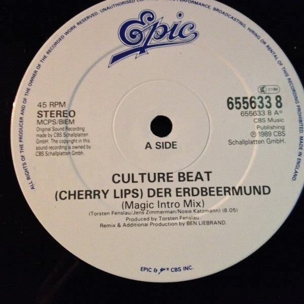 Culture Beat : Cherry Lips (Der Erdbeermund) (12")