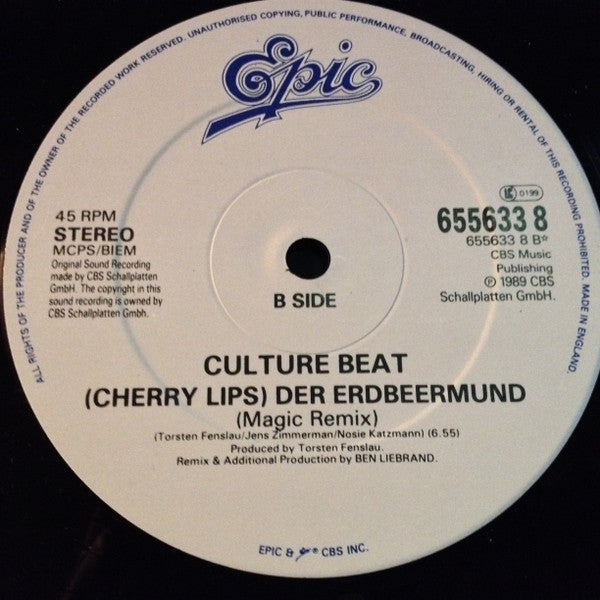 Culture Beat : Cherry Lips (Der Erdbeermund) (12")