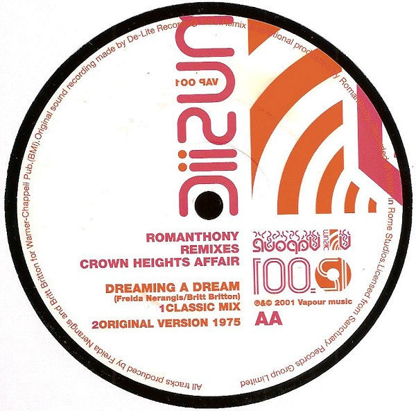 Crown Heights Affair : Dreaming A Dream (Romanthony Remixes) (12")
