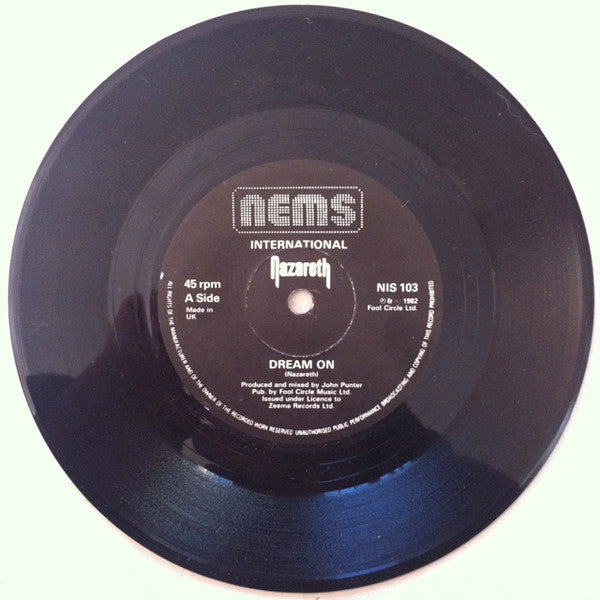 Nazareth (2) : Dream On (7", Single)