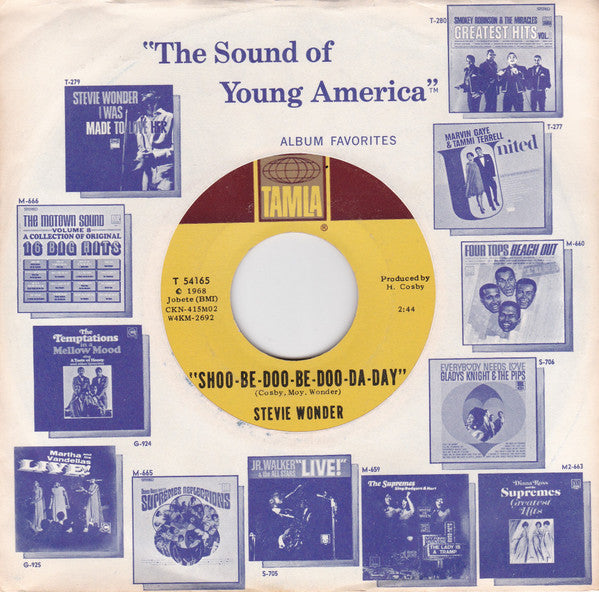 Stevie Wonder : Shoo-Be-Doo-Be-Doo-Da-Day (7", Roc)