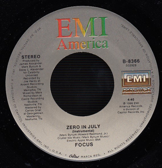 Focus (8) : Zero In July (7", Single)