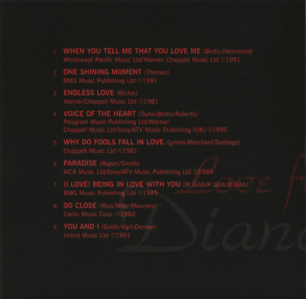 Diana Ross : Love From... (CD, Comp)