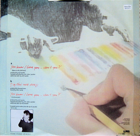 Howard Jones : You Know I Love You... Don't You? (Dance In The Field Mix) (12")