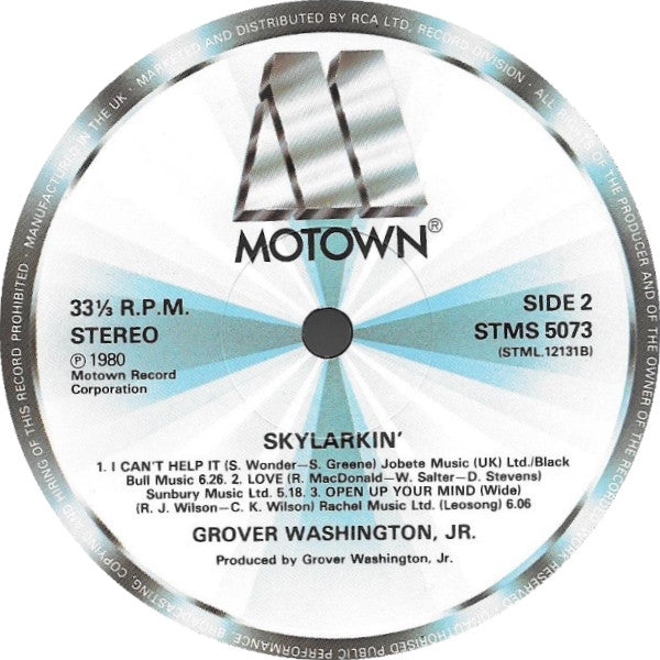 Grover Washington, Jr. : Skylarkin' (LP, Album, RE)