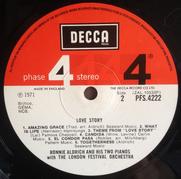 Ronnie Aldrich With London Festival Orchestra : Love Story (LP, Album)