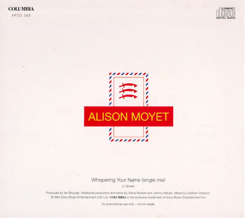 Alison Moyet : Whispering Your Name (CD, Promo, Dig)