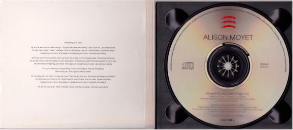 Alison Moyet : Whispering Your Name (CD, Promo, Dig)