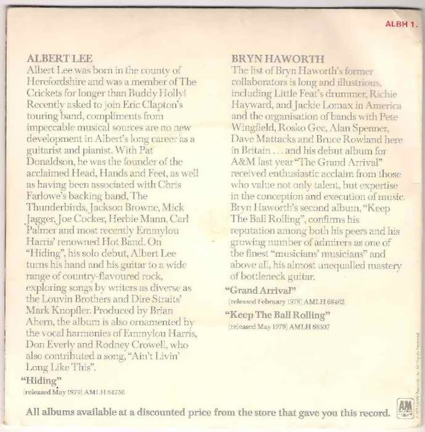 Albert Lee / Bryn Haworth : A Real Give-Away (7", Promo)