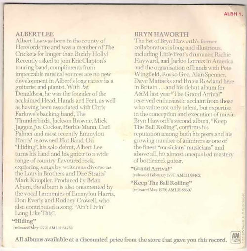 Albert Lee / Bryn Haworth : A Real Give-Away (7", Promo)