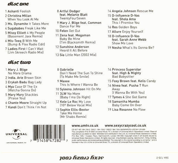 Various : Sexy Crazy Cool (38 Female R&B Summer Hits) (2xCD, Comp)