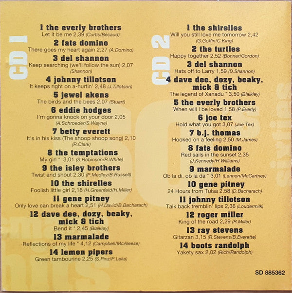 Various : 60's Smash Hits (2xCD, Comp)