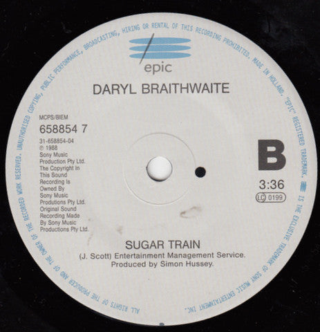 Daryl Braithwaite : As The Days Go By (7", Single)
