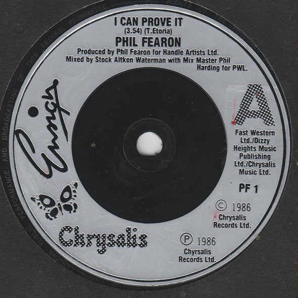Phil Fearon : I Can Prove It (7", Single, Sil)