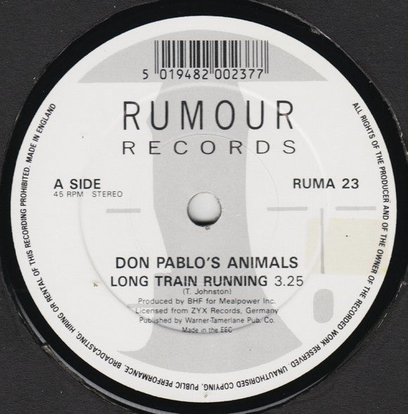 Don Pablo's Animals : Long Train Running (7")