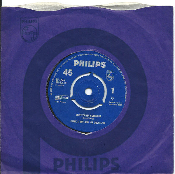 Francis Bay Et Son Orchestre : Christopher Columbus (7", Single)