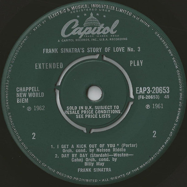 Frank Sinatra : Frank Sinatra's Story Of Love No. 3 (7", EP, Mono)