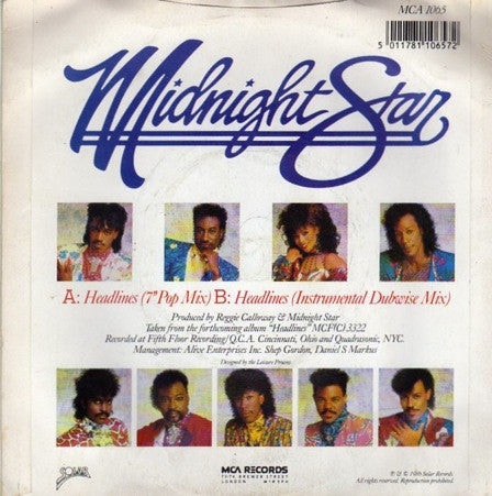 Midnight Star : Headlines (7" Pop Mix) (7", Single, Sil)