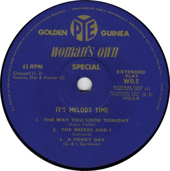 101 Strings : It's Melody Time Played By 101 Strings & Orchestra Del Oro (7", EP)