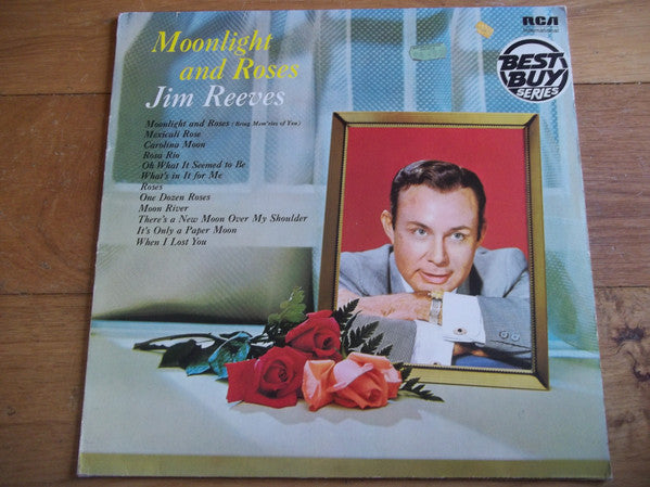 Jim Reeves : Moonlight And Roses (LP, Album, RE)