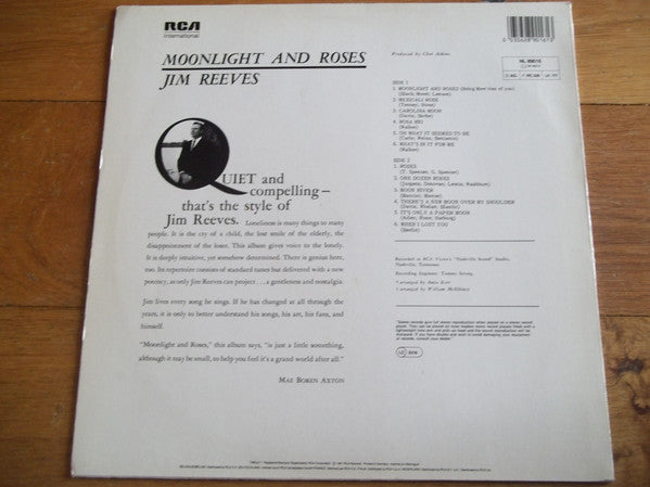 Jim Reeves : Moonlight And Roses (LP, Album, RE)