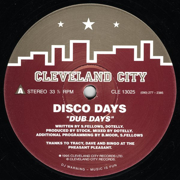Disco Days : Dub Days (12")
