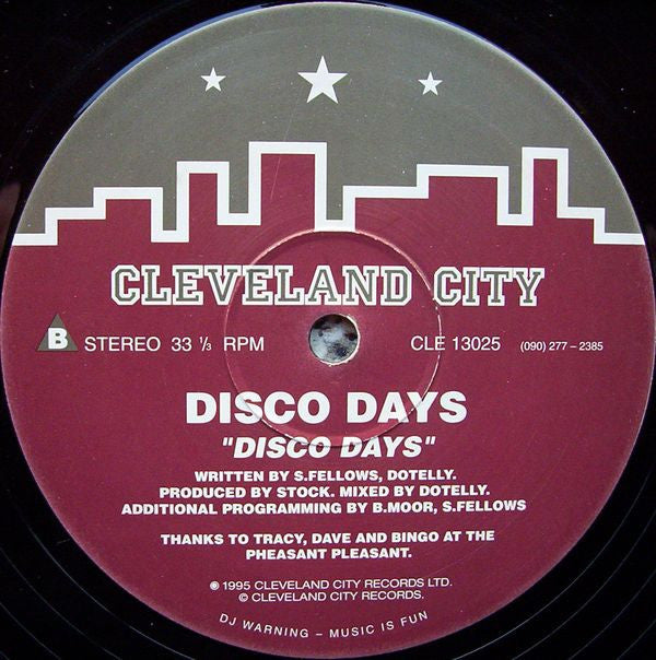 Disco Days : Dub Days (12")