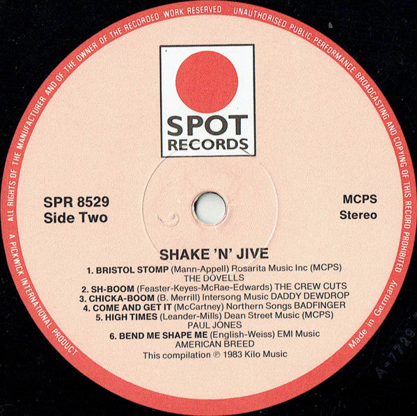Various : Shake 'n' Jive (LP, Comp)