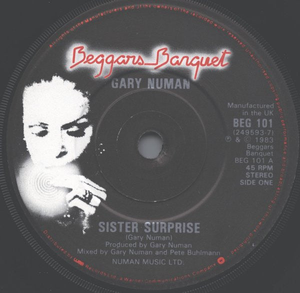 Gary Numan : Sister Surprise (7", Single, Sol)