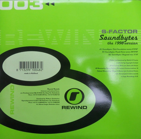 S. Factor : Soundbytes (The 1998 Version) (12")
