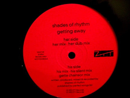 Shades Of Rhythm : Getting Away (12", Promo)