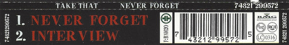 Take That : Never Forget (CD, Single, CD2)