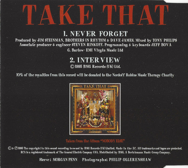 Take That : Never Forget (CD, Single, CD2)