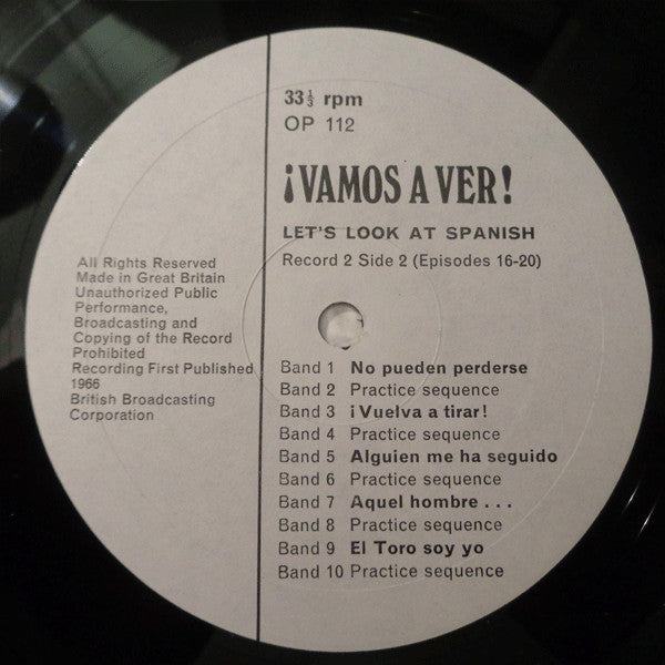 No Artist : ¡Vamos a Ver! Let's Look At Spanish Record 2 (LP)